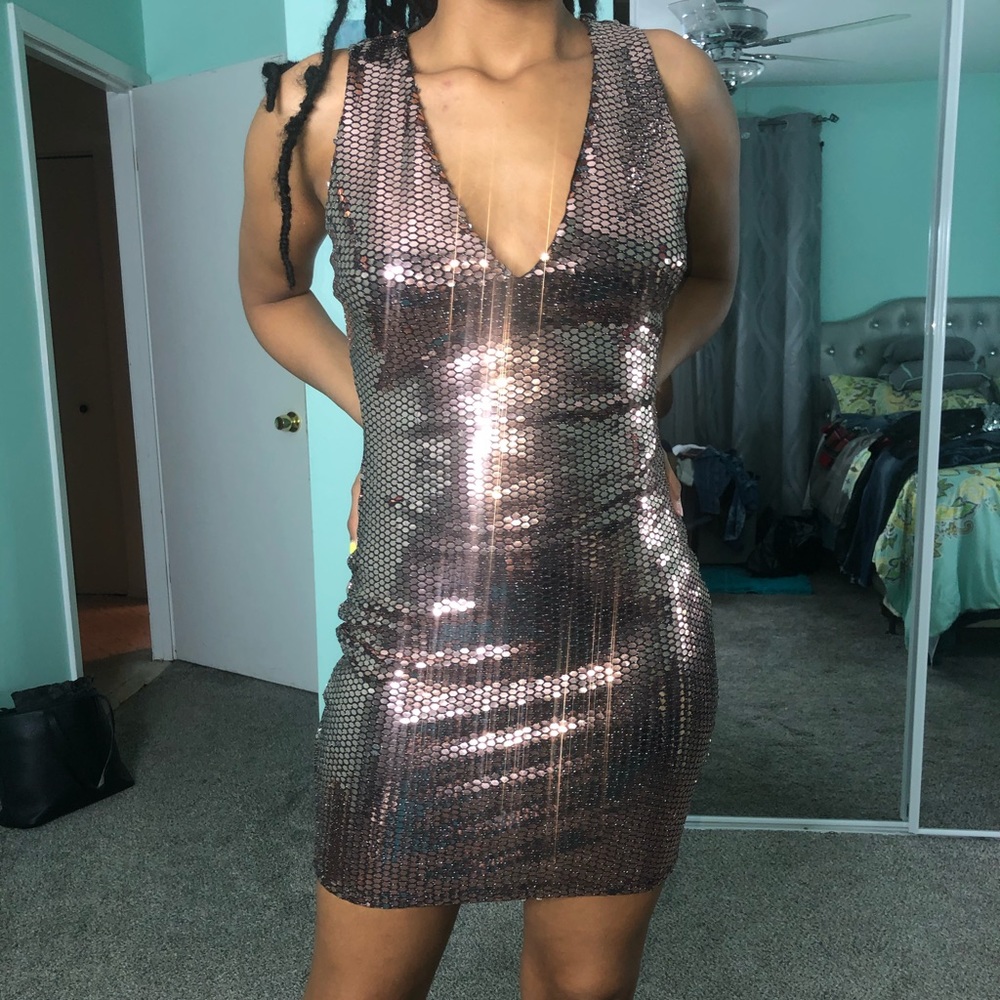 Fancy rose gold shimmer dress